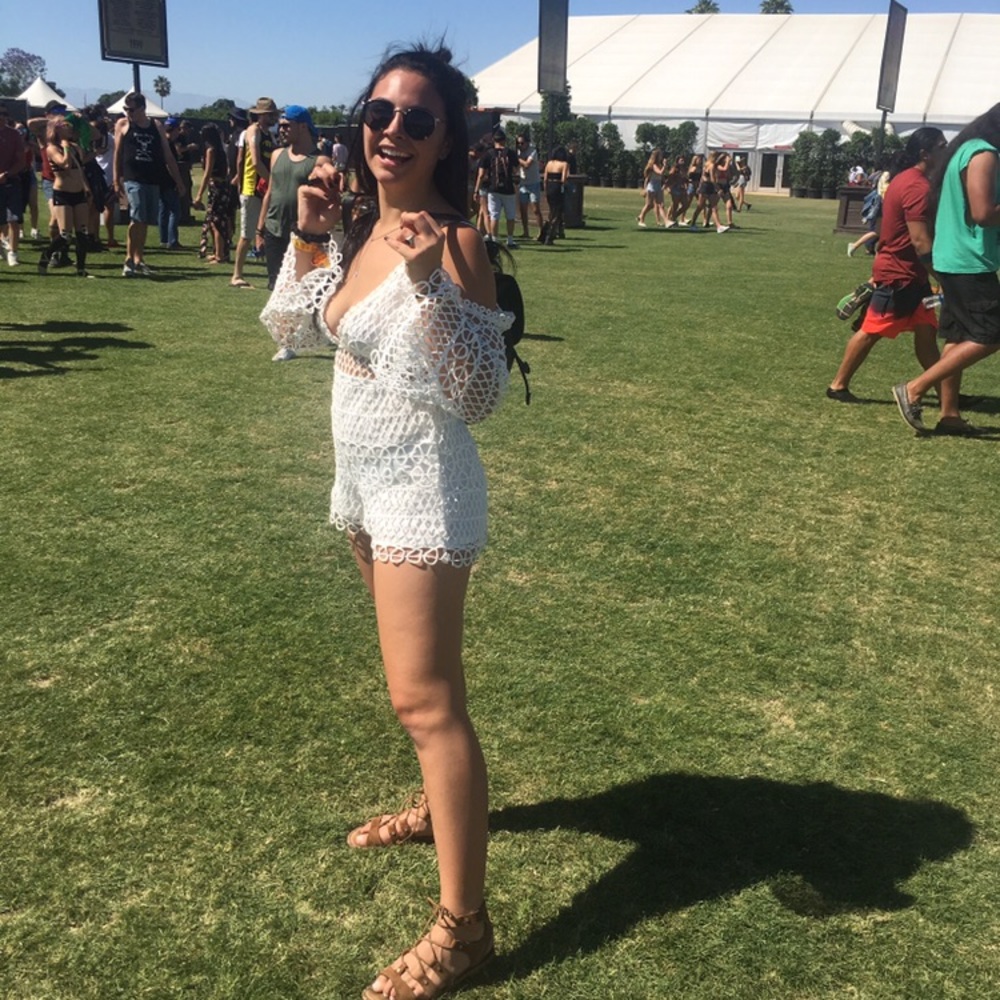 White LF crotchet romper